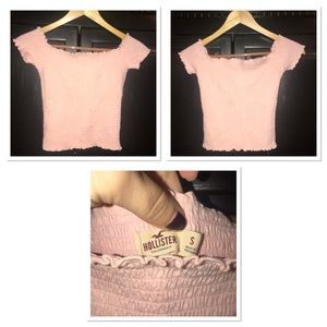 Pink Hollister off the shoulder top